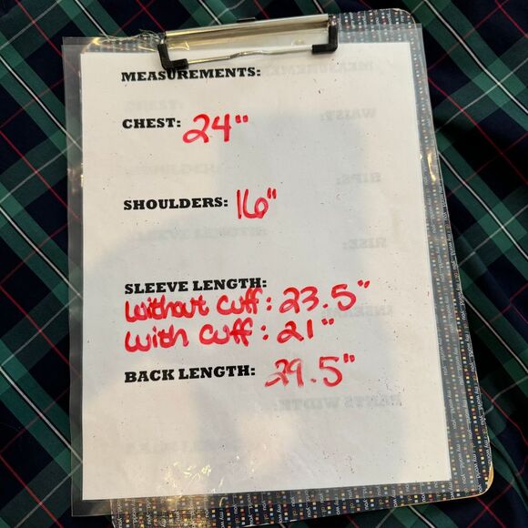 TALBOTS PLUS Tunic 14W Plaid Green Navy Popover Top French Cuffs Long Sleeves‎ - Picture 10 of 10